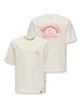 OSJPEANUTS BACK RLX SS LIC TEE 146/152 Locker geschnitten - Egret