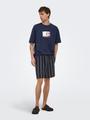 ONSTREV LIFE REG STRU STRIPE SHORTS NOOS L Normal geschnitten - Dark Navy