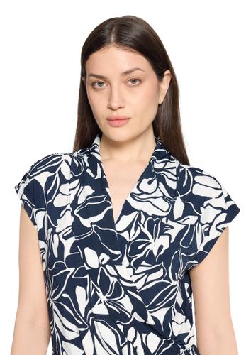 Jumpsuit 44 Figurumspielend - Dunkelblau/Weiß