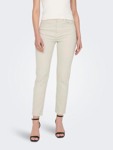 ONLY ONLEMILY LIFE HW ST RAW CRPANK COL NOOS 3267002 ecru - Beige / 29/34