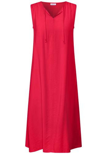 Cecil A-Linien-Kleid in Unifarbe - Rot / S