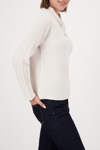 Strickpullover mit Stehkragen 44 - Almond