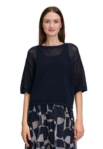 Strickpullover 44 Gerade - Dunkelblau