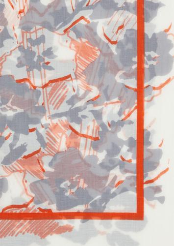 Schal mit Allover-Print OSO - Multi/white Cotton
