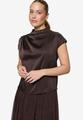 Satin-Bluse mit Kragen