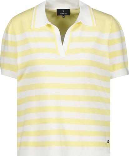 Polo-Pullover mit Streifen 42 - Pastel Yellow Ringel