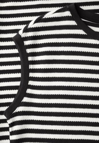 Gestreiftes Kleid 38 - Black