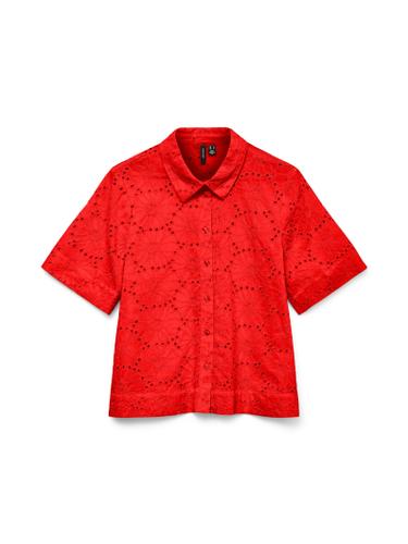 VMHAY NEW SS SHIRT WVN XS Normal geschnitten - Fiery Red