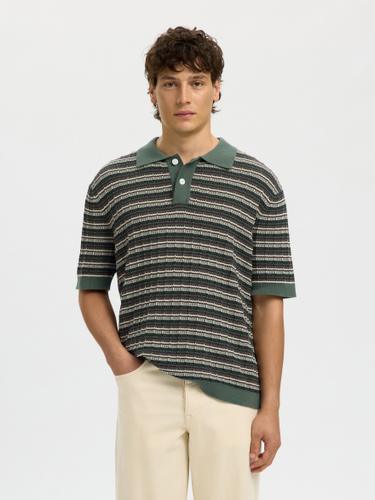 SLHDANE SS KNIT COLOR STRUCTURE POLO