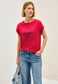 Shirt mit Glitzer-Print S - Glazed Apple Red