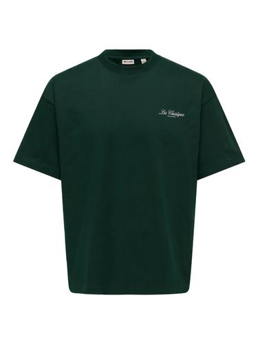 ONSLES CLASSIQUES LOOSE PRINT SS TEE M Locker geschnitten - Pine Grove