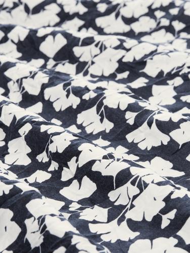 Crinkle T-Shirt mit Muster XXXL Regular Fit - Blue Ginkgo Minimal