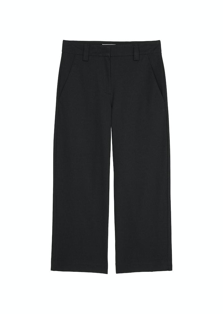 Interlock-Jersey-Hose wide 38 Wide Fit - Black