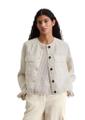 Leinenjacke regular 36 Regular Fit - Silky Stone
