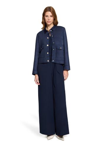 Kunstfell-Jacke 36 Lässig - Dunkelblau