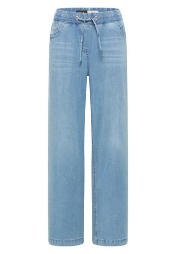 High Waist Wide Leg Jeans im Loose Fit L/30 - Light Blue Used Wash