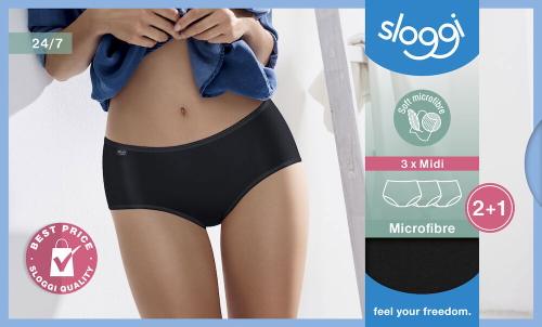 Sloggi Hüftslip (3 Stück)aus weicher Microfaser