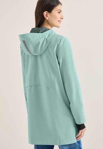 Mantel mit Kapuze und 2-Wege-Zipper S - Mint Sea Green