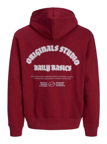 JORMEADOWS SWEAT HOOD XL Locker geschnitten - Tibetan Red