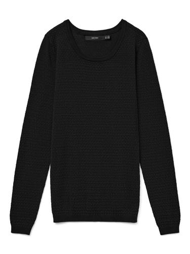 VMCARE STRUCTURE LS O-NECK BLOU NOOS
