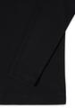 Funnelneck Shirt in Unifarbe - Schwarz / S