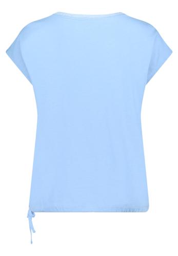 Patchwork-Shirt S Lässig - Blau/Weiß
