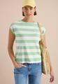 T-Shirt mit Streifen und Printdetail