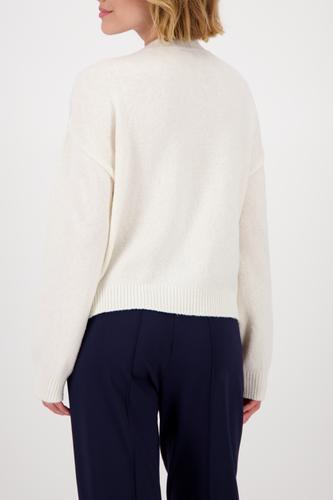 Strickpullover mit Buchstabenaufdruck 40 - Off-white
