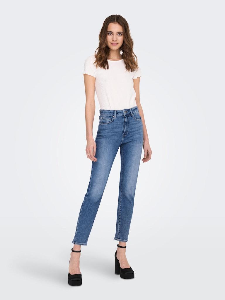ONLEMILY STRETCH HW ST AK DNM CRO571NOOS 25/32 Gerade geschnitten - Medium Blue Denim
