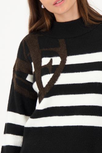 Strickpullover mit Emblem
