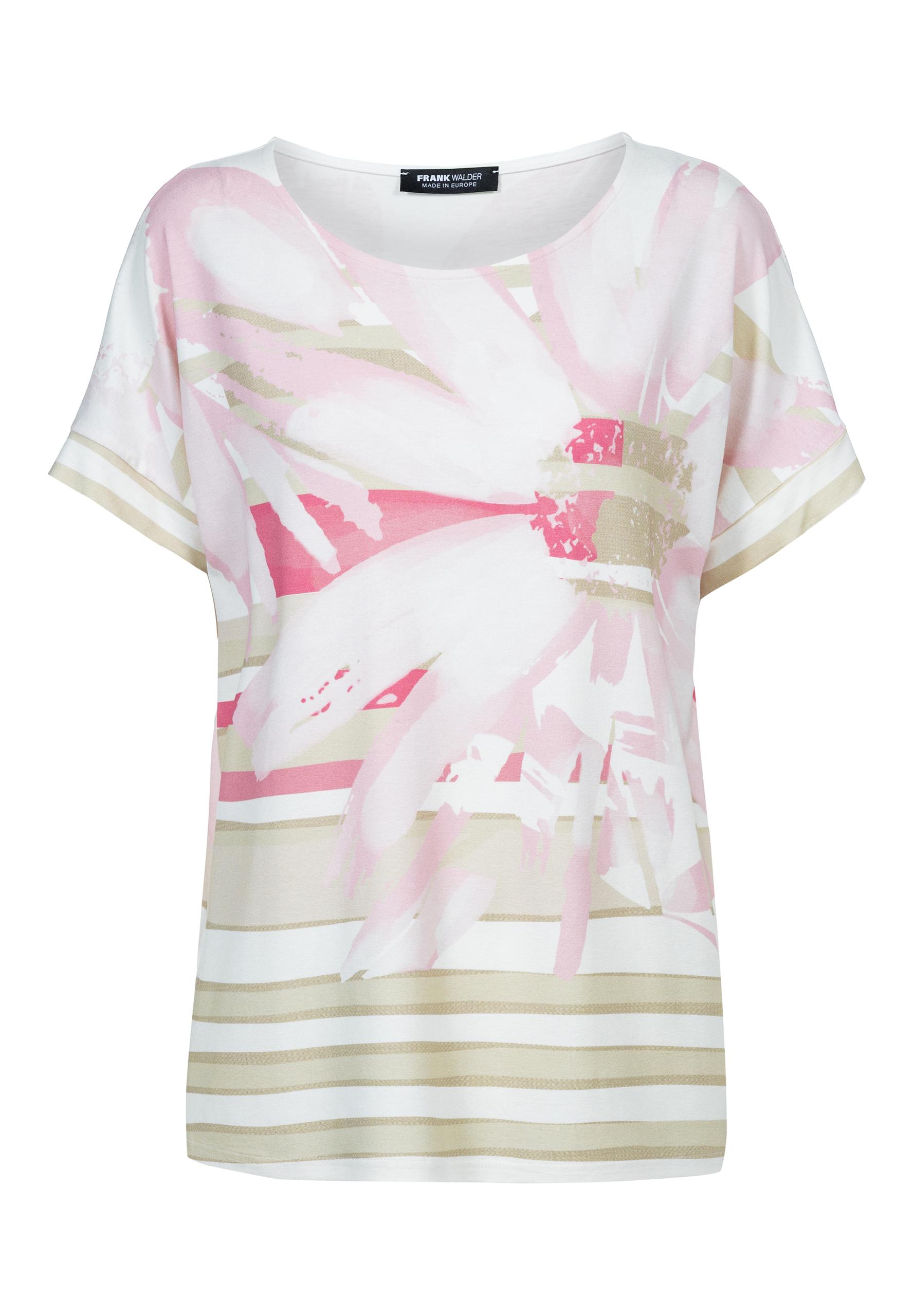 Shirt SUNSET IN PINK mit Ärmelumschlag 42 - Pink Blush/cream/ecru