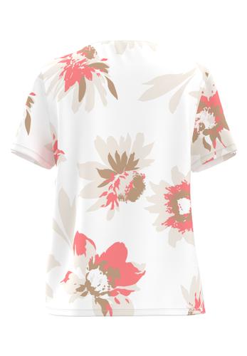 T-Shirt NOS mit Blütenprint 42 - Tangerine/affogato/ecru/cream