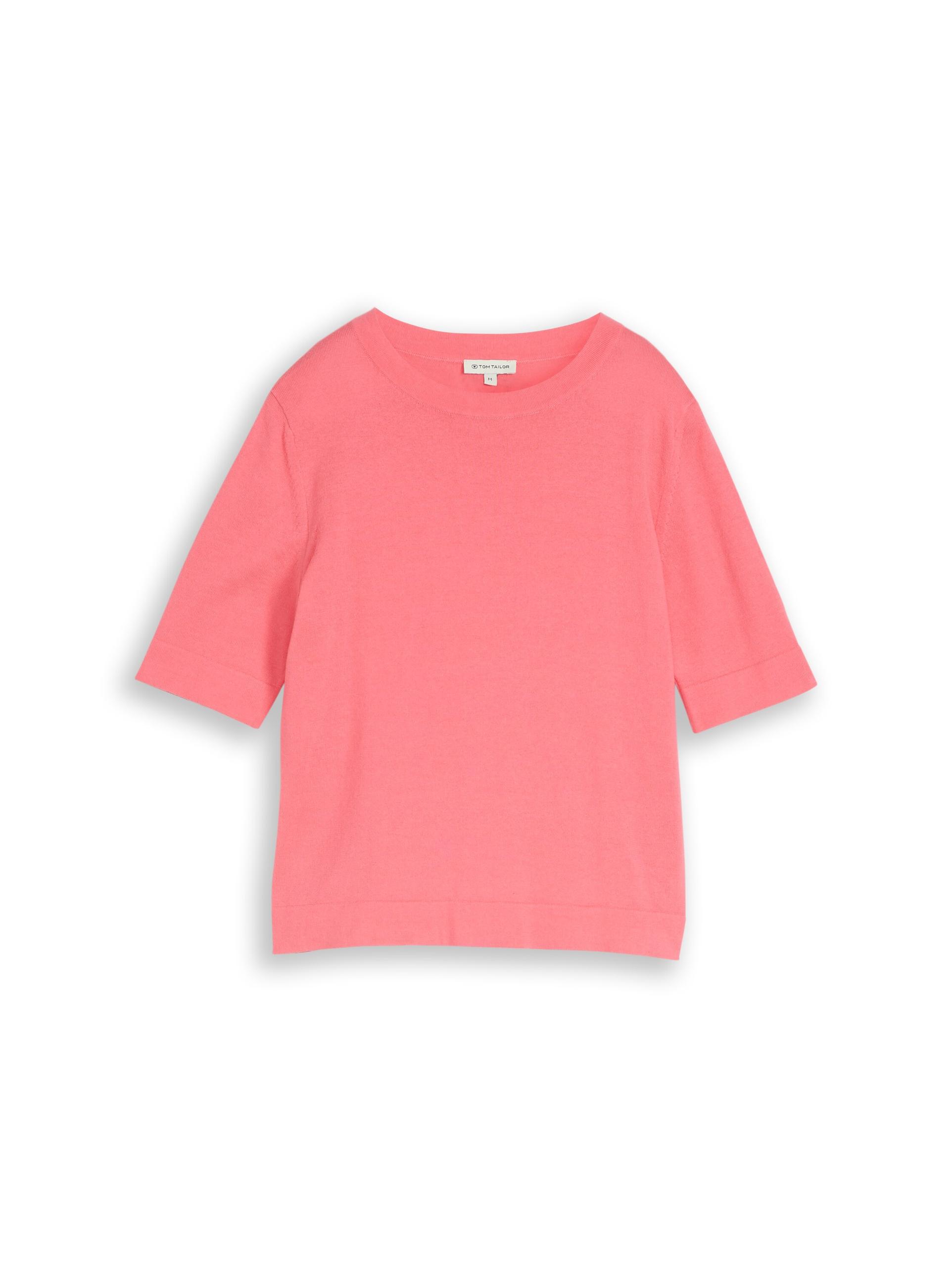 Strickpullover aus Baumwolle L Regular Fit - Soft Coral Pink