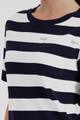 Sweatshirt mit Brusttasche 38 - Marine Ringel