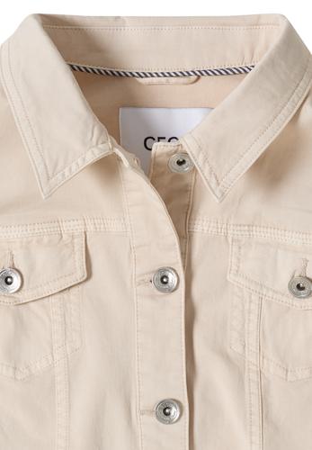 Jeansjacke mit Brusttaschen und Knöpfen XXL - Dust Beige