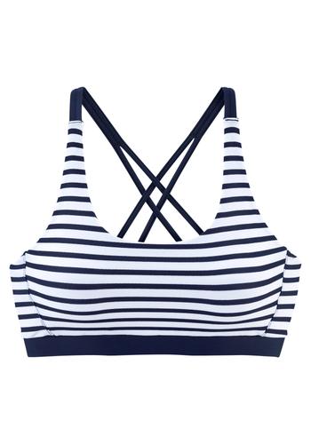 venice beach lm exkl. sport Bustier-Top 36 - White-navy-s