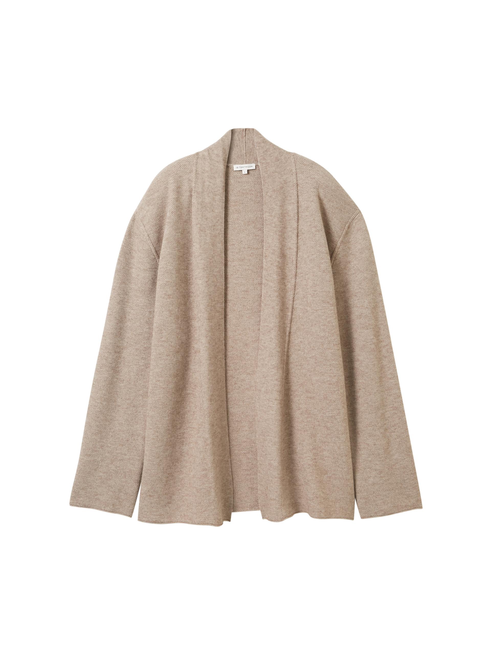 Cardigan aus weichem Strickmaterial XXXL Regular Fit - Blush Grey Melange
