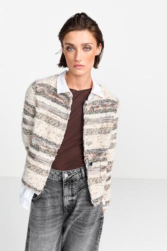 Glam bouclé jacket Weiß S