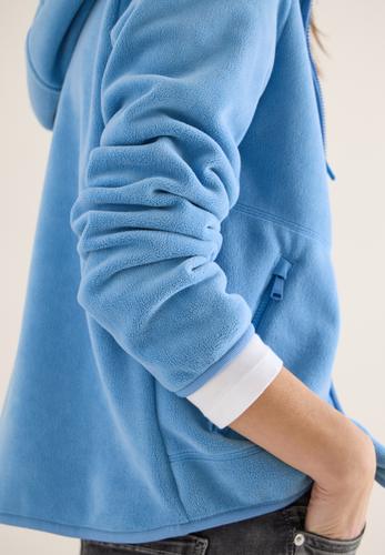 Fleecejacke mit Hoodie L - Fountain Blue