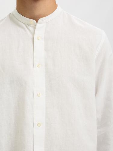 SLMREGCLAY LINENBLEND LS SHIRT BAND NOOS