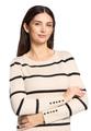 Basic-Pullover 36 Gerade - Patch Beige/black