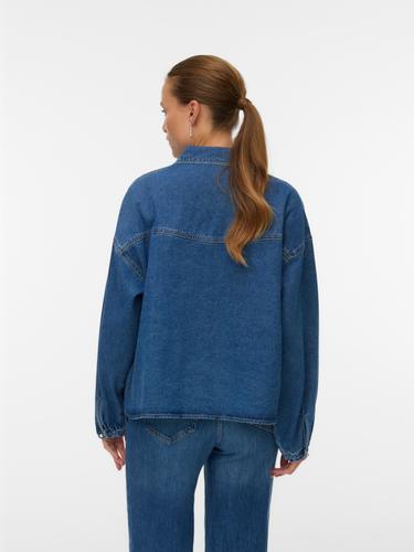 VMELORA LS DENIM SHIRT YO326 L Box Fit - Medium Blue Denim
