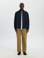SLMREGCLAUS CORD YD CHECK LS SHIRT XL Normal geschnitten - Navy Blazer