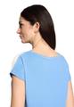 Patchwork-Shirt S Lässig - Blau/Weiß