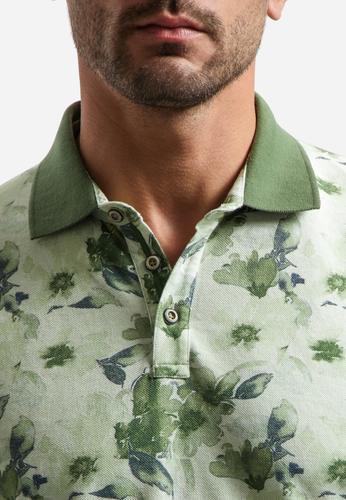 Polo Short Sleeve Printed L Regular Fit - Green