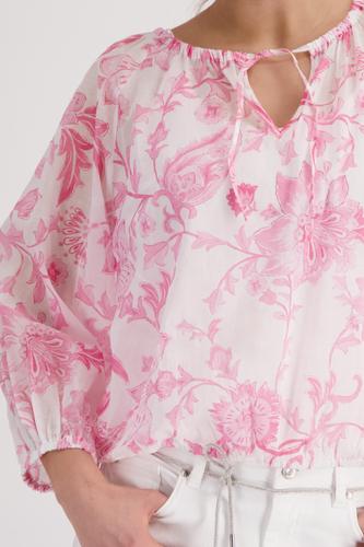 Bluse mit Blumenmuster 40 - French Rose Gemustert