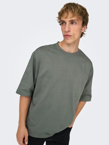 ONSMILLENIUM OVZ SS TEE NOOS L Locker geschnitten - Castor Gray