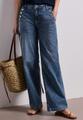 Wide Leg Jeans mit Knopfdetails 29/30 - Medium Blue Wash
