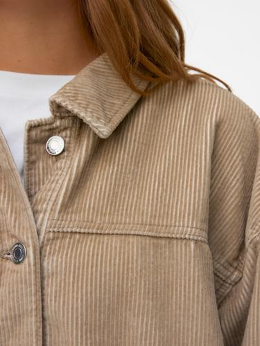 VMJAMIE LS CORDUROY SHACKET MIX NOOS M - Silver Mink