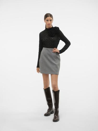 VMFORTUNEALLISON HW SHORT SKIRT GA NOOS M - Medium Grey Melange